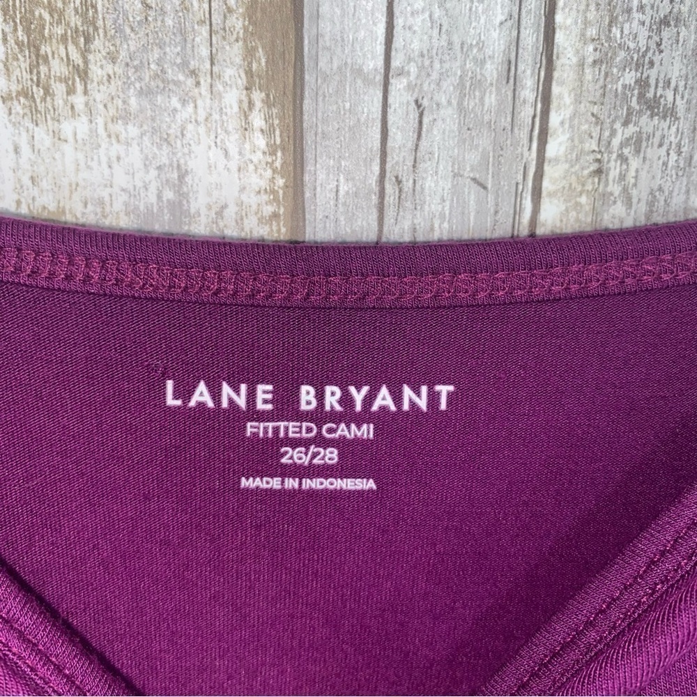 Lane Bryant Fitted Stretch Cami Tank Top Dark Purple Women’s 26/28 Plus Size - Picture 7 of 7